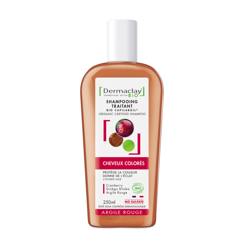 Shampoing cheveux colorés bio Dermaclay