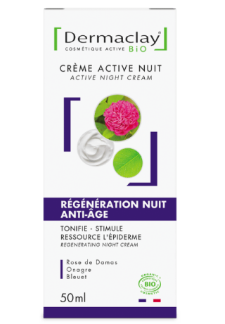 Crème régénérateur de nuit et anti-âge bio Dermaclay