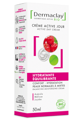 Crème jour hydratante bio Dermaclay