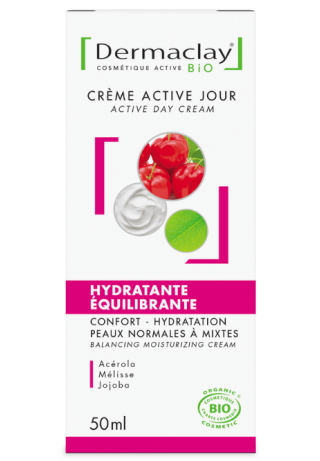 Crème jour équilibrante bio Dermaclay