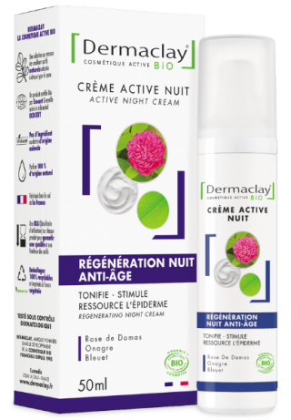 Packshot crème régénération de nuit anti âge dermaclay