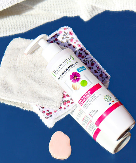 Lait démaquillant bio à l'aloe vera, eau d'hamamélis