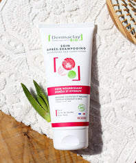 Soin après-shampoing nourrissant bio Dermaclay a l'huile de ricin, jojoba et aloe vera