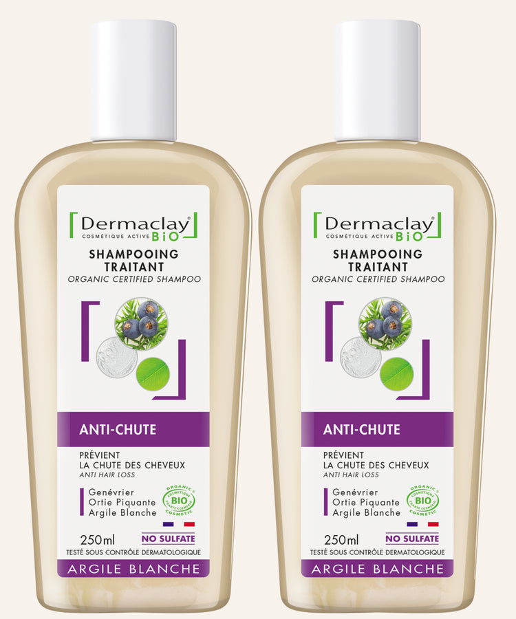 PACK DUO SHAMPOINGS ANTI-CHUTE - Certifié Bio**