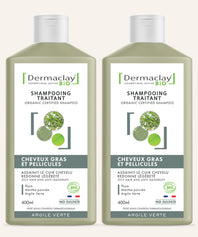 PACK DUO Shampoings CHEVEUX GRAS & PELLICULES - Certifié Bio**