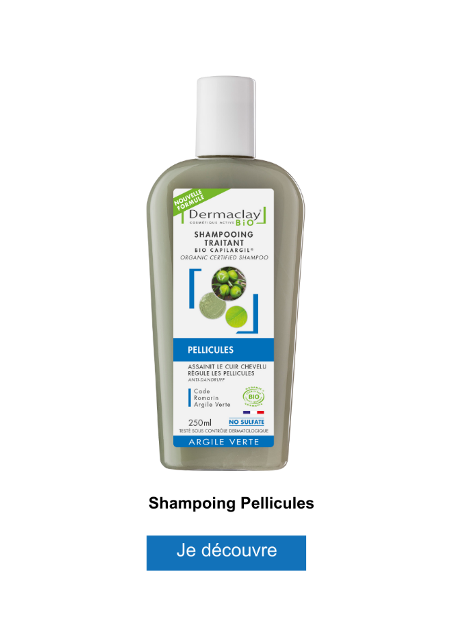 shampoing pellicules Dermaclay